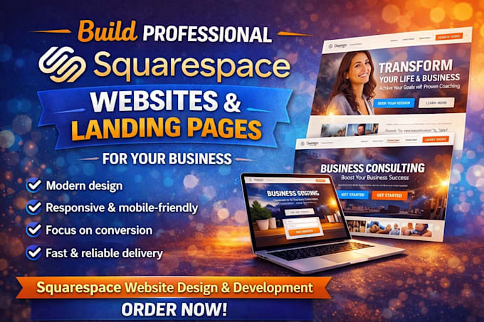 build squarespace business website design squarespace website development