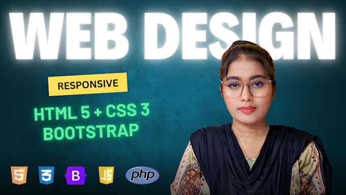 Design fully responsive website with html, css and bootstrap by ...