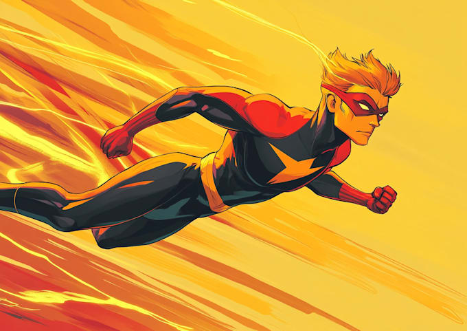 make a unique character in superhero style