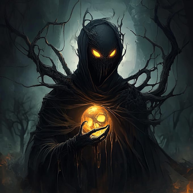 make a realistic or fantasy horror character art