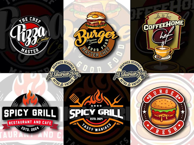 do restaurant, wine, cafe, bakery logo, and packaging