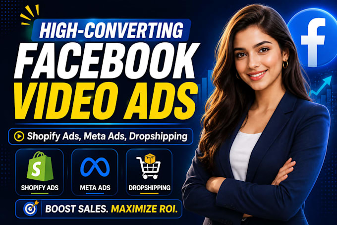 create high converting shopify facebook video ads for dropshipping product