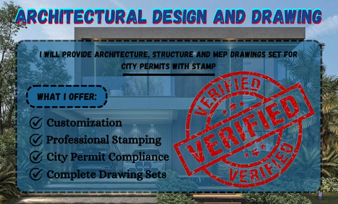 Provide architecture, structure and mep drawings set for city permits ...