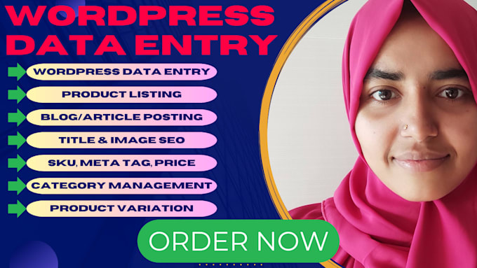 do wordpress data entry and woocommerce product listing