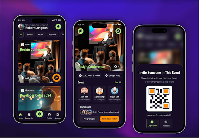 event app, event management app, event ticket app, hotel booking app