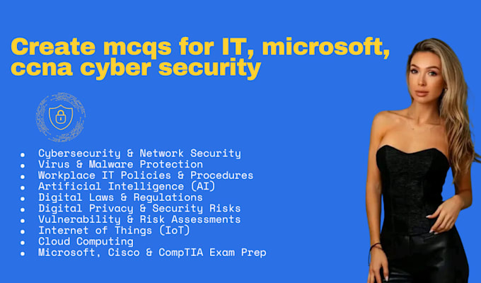 do technical writing create mcqs  for IT, microsoft, ccna cyber security