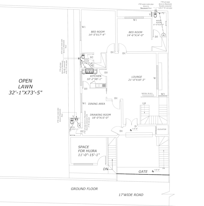 design and draw plumbing drawings