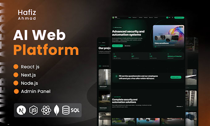develop a full stack mern website with next js and SEO optimization