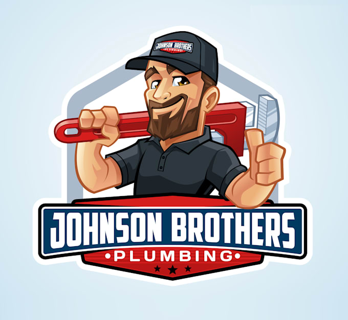 design unique johnson brothers plumbing logo