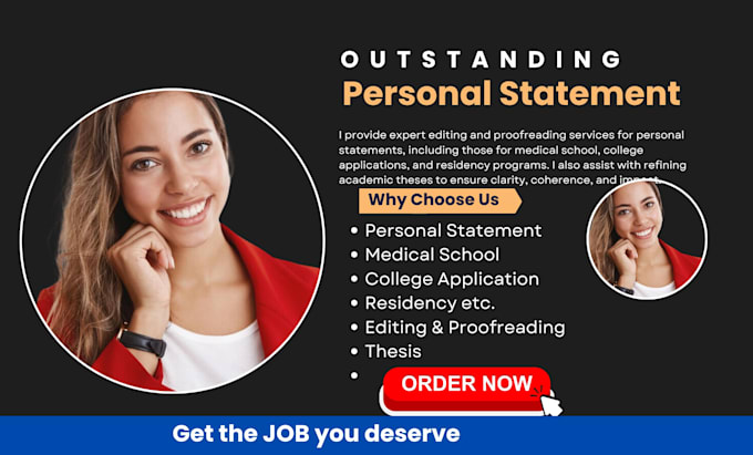 edit your MBA or grad school personal statement, admissions essay, or resume
