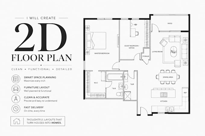 create 2d floor plan