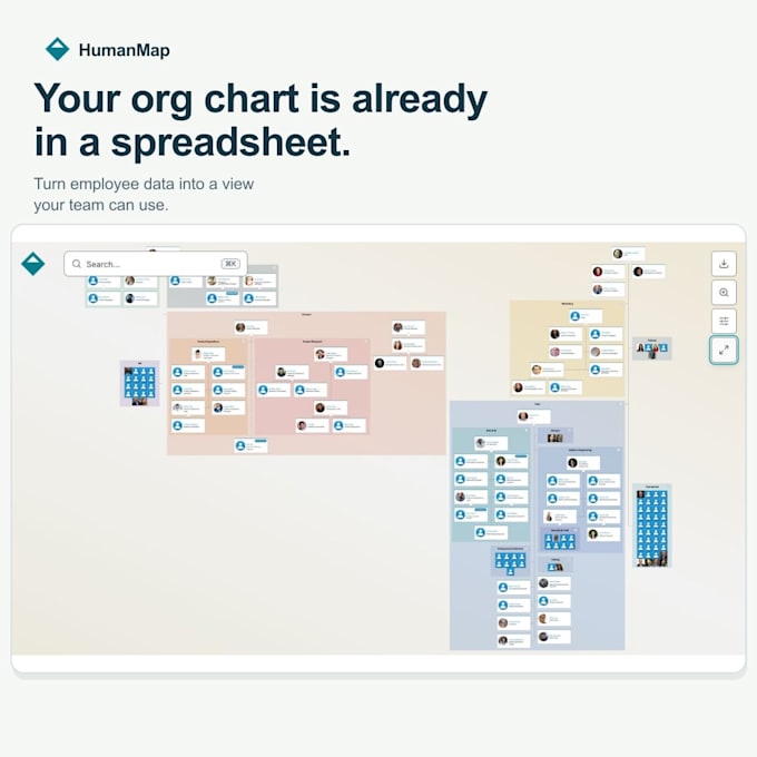 create an easily editable org chart for your business