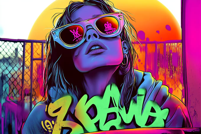 do illustration expressionism art, graffiti, abstract