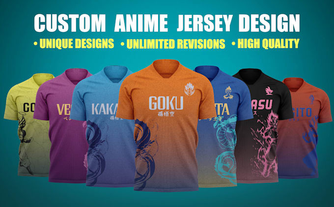 create unique anime football jersey design
