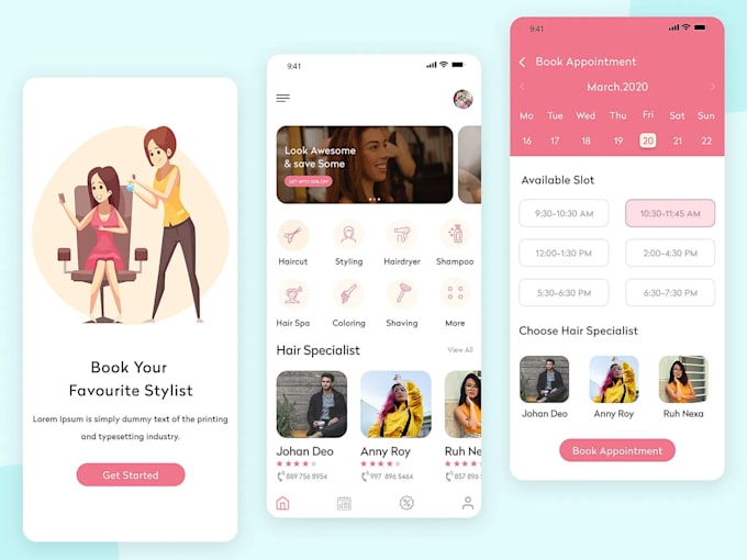 develop ios and android salon booking app or hair and beauty app