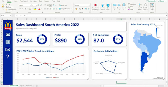 build a custom interactive excel dashboard