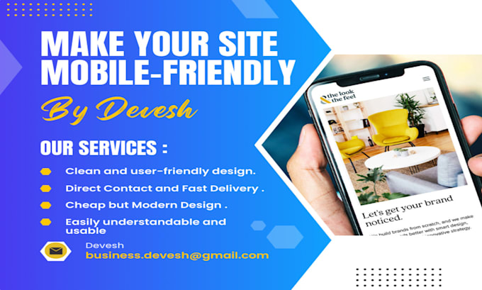 create your website mobile friendly for a cheap price