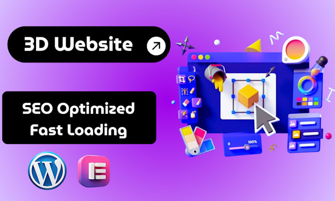 develop an attractive 3d wordpress website with smooth interactions