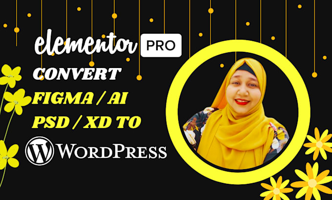 convert xd to elementor pro, figma to wordpress and figma to elementor or PSD