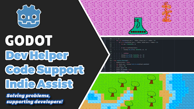 help you with game art and programming in godot game engine