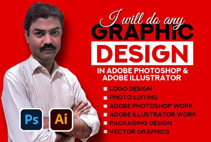 do graphic design in adobe illustrator and adobe photoshop