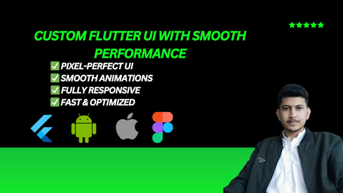 develop a professional flutter app UI UX for android and ios