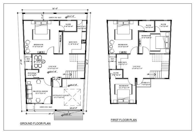 create 2d floor plans and rcc structural drafting