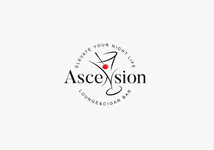design premium upscale ascension cigar bar lounge logo