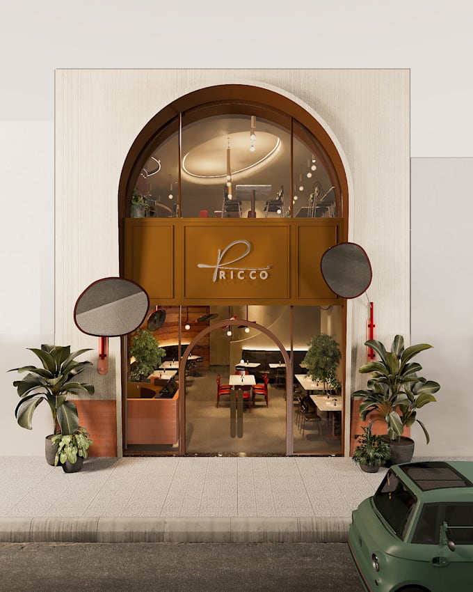 do realistic 3d restaurant interior design