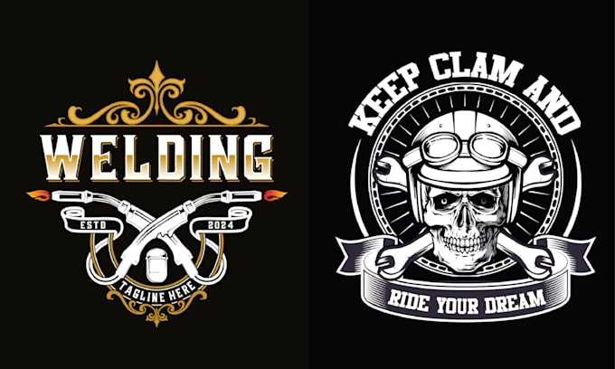 make mechanical skull welding logo