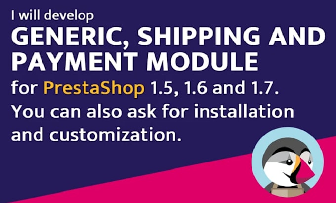 develop prestashop module generic, payment and shipping