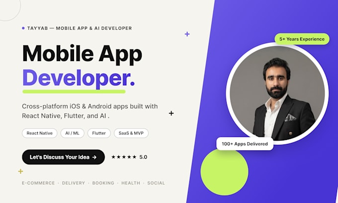 develop flutter react native ios android mobile app ai app or saas mvp