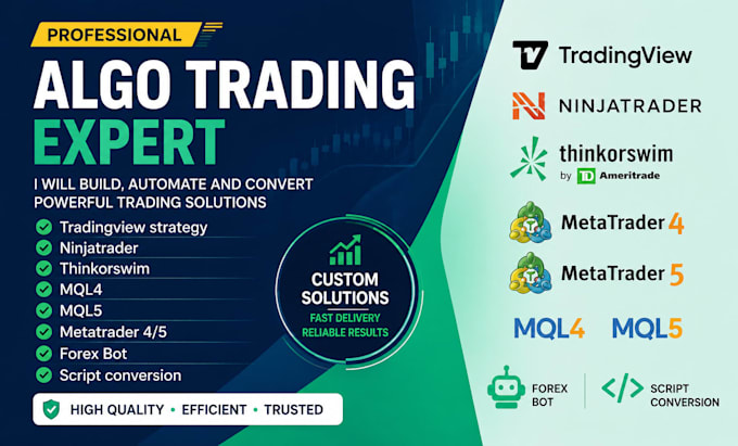 convert tradingview strategy to ninjatrader, thinkorswim, mql4, mql5