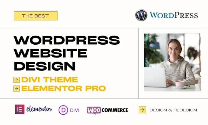 wordpress website design with elementor pro, divi, wordpress landing page design