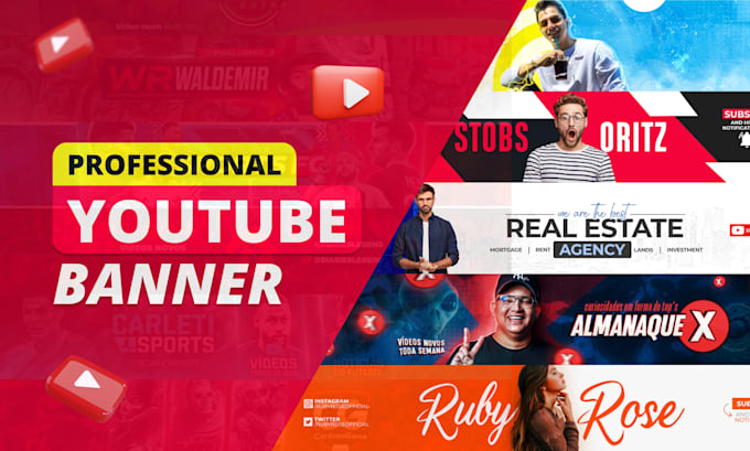 design a custom youtube banner and logo for your channel