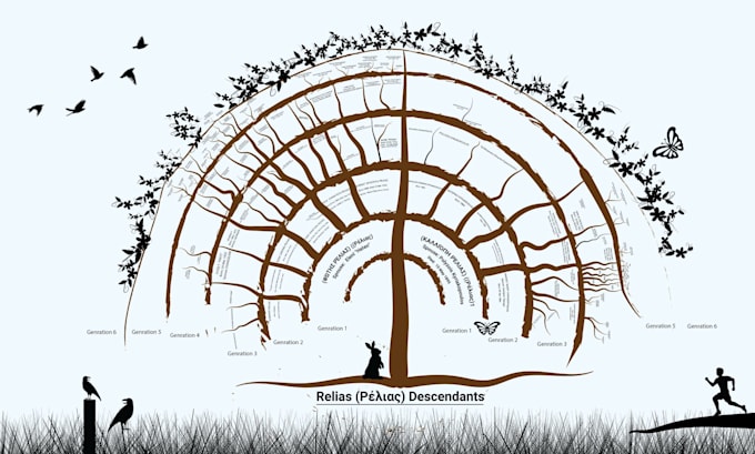 design personalized word family tree and flowchart