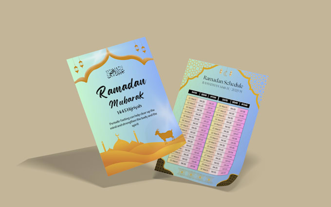 design ramadan calendar, ramadan schedule