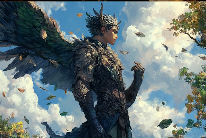 draw a fantasy character ilustration
