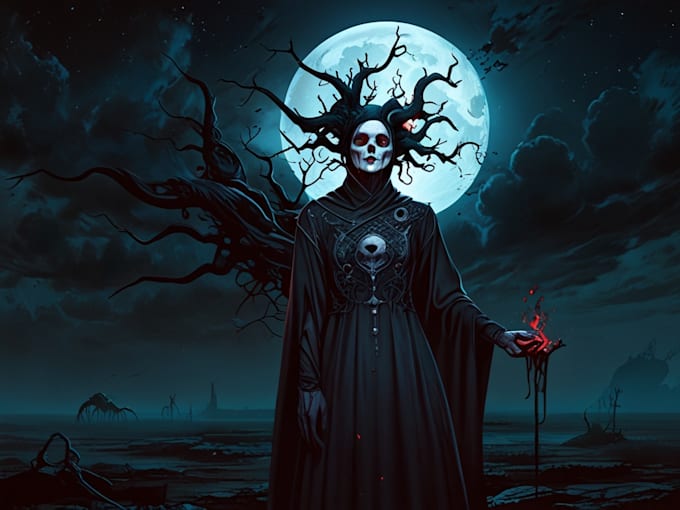 draw a custom dark surrealism for apparel