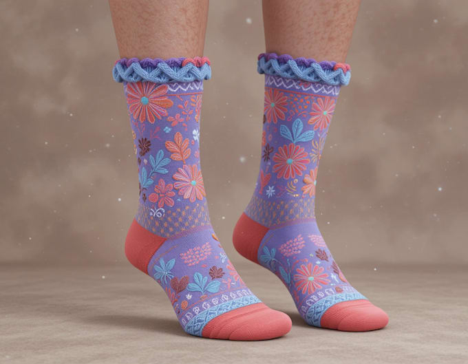 create digital pattern socks design