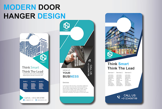 do modern , minimalist and professional door hanger design