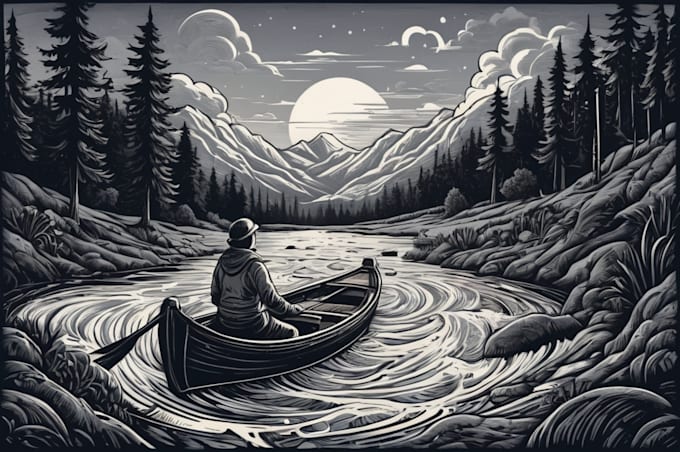 create awesome linocut illustration art