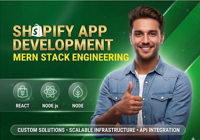 build a custom shopify embedded app or mern web application