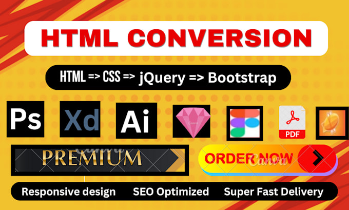 convert figma to html, sketch to html, xd to html, psd to html CSS bootstrap