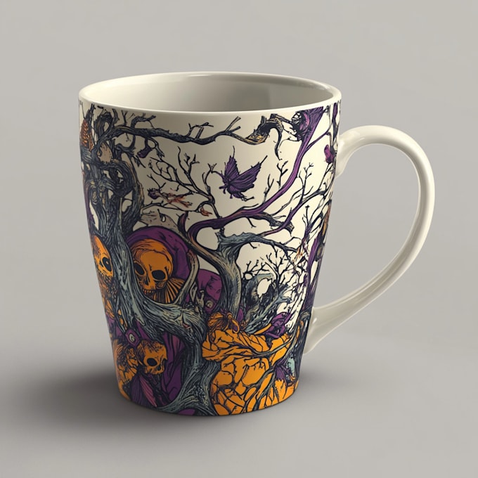 create a custom coffee mug design or coffee cup design