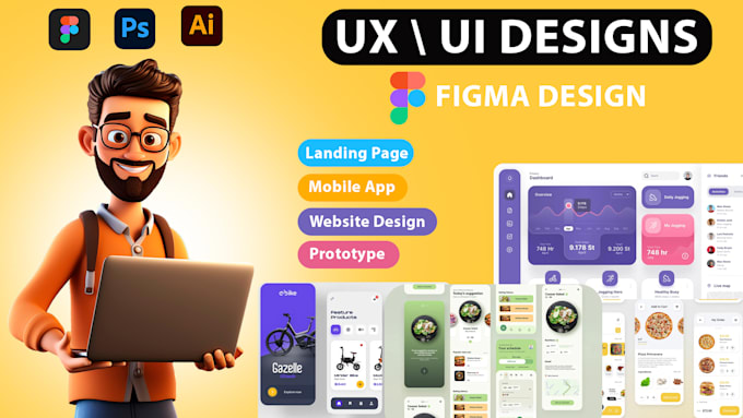 Do ui ux design for website, mobile app ui ux design and figma by ...