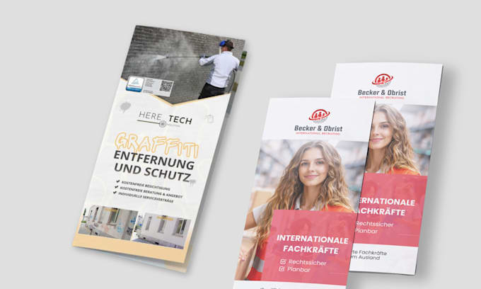design postcard and business flyer