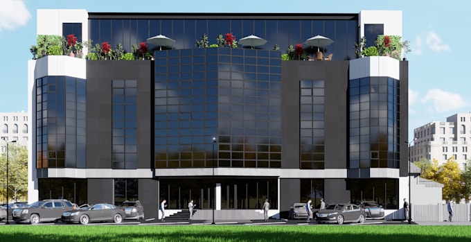 create 3d rendering interior exterior house restaurant hotel
