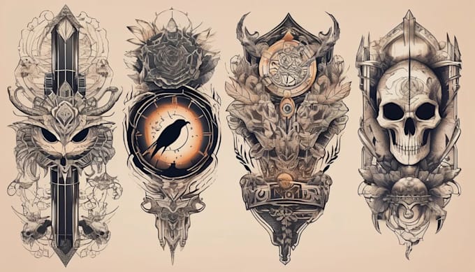 design you custom realistic unique tattoo design for you