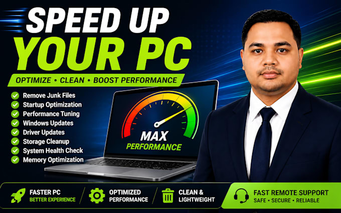 speed up and optimize your slow windows PC remotely